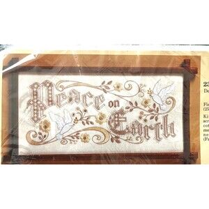 The Creative Circle 2340 Peace on Earth Cross Stitch Kit 10"x20" Donna Giampa